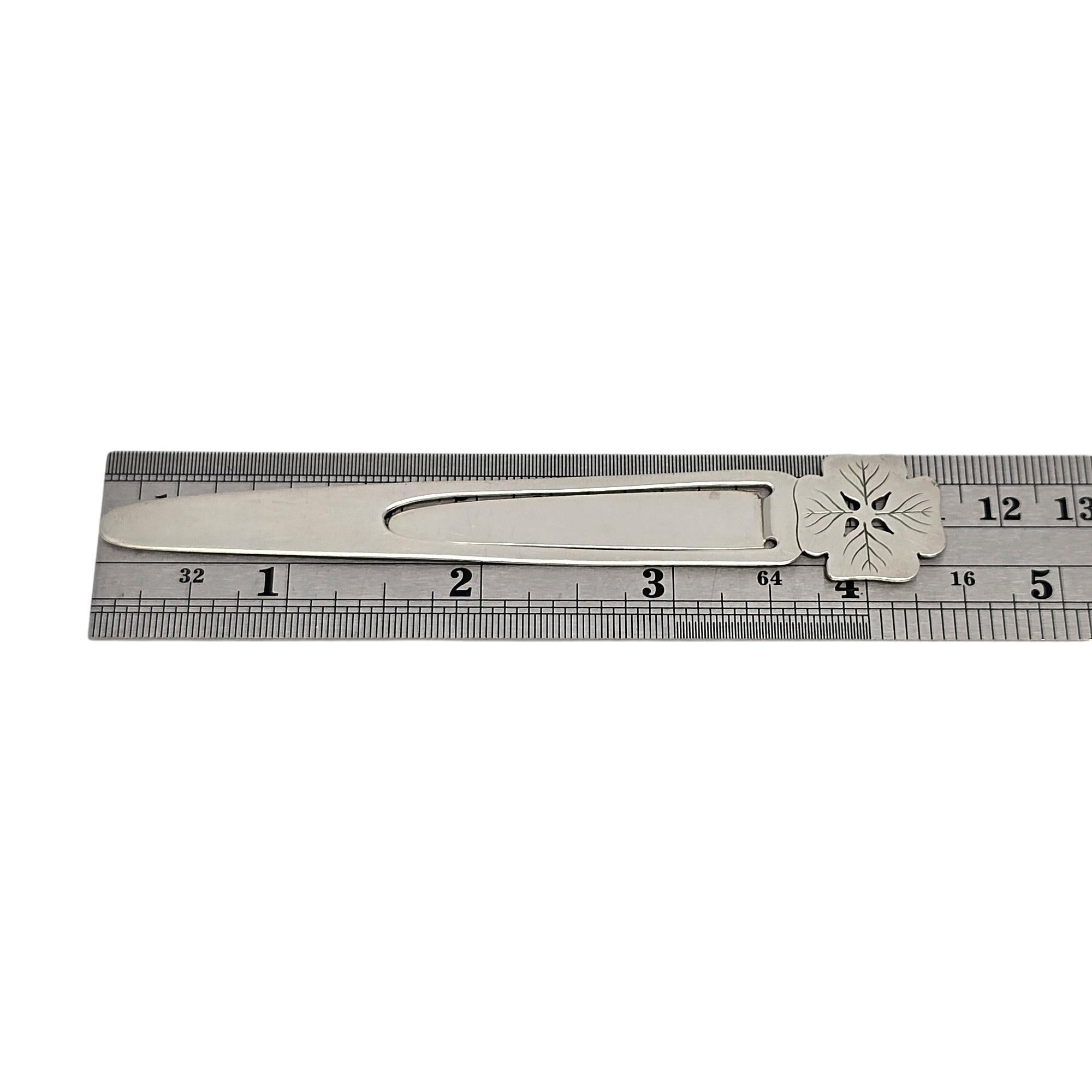 Vintage Tiffany & Co Sterling Silver Flower Bookmark #20373 2