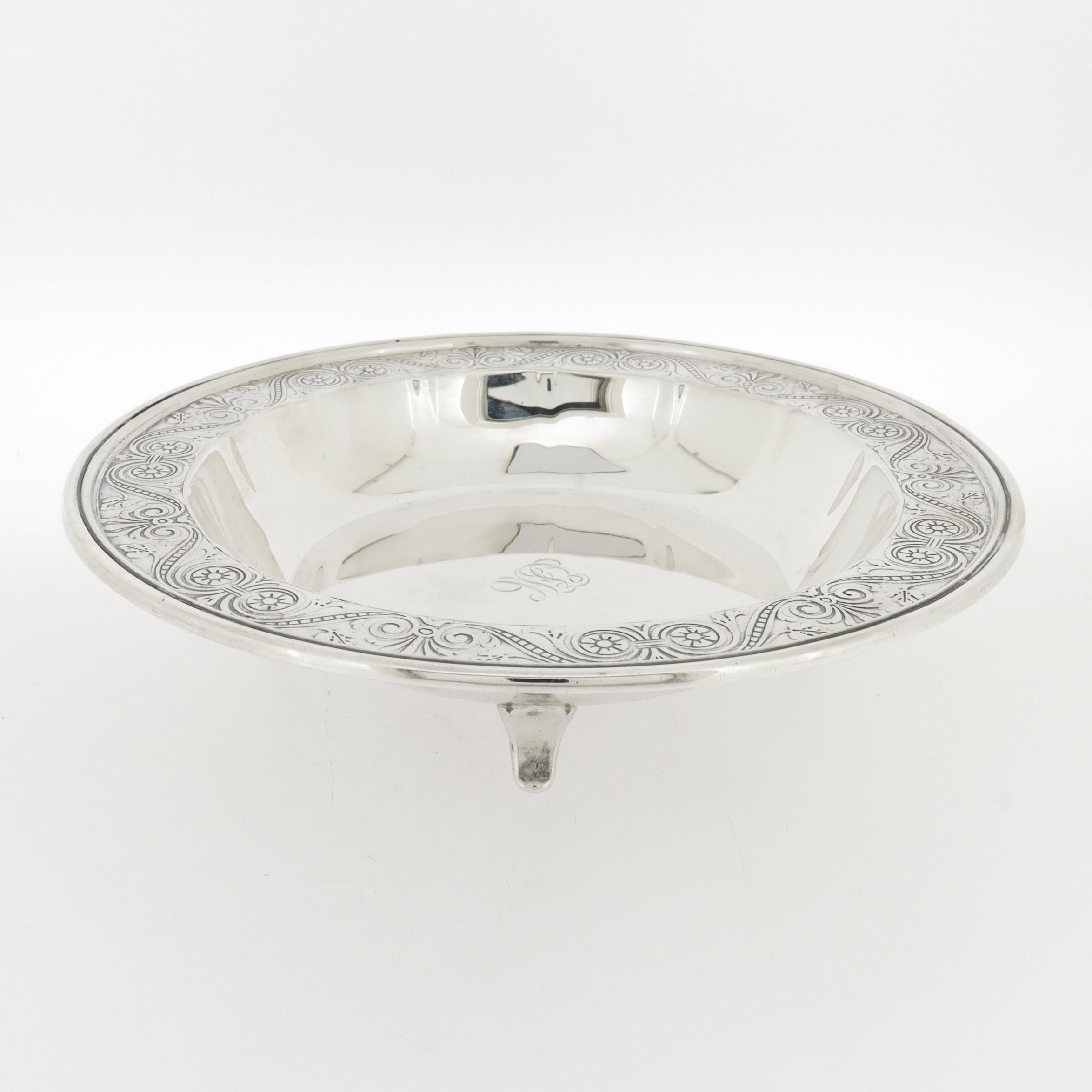 Vintage Tiffany & Co. Sterling Silver Footed Dish or Bowl In Good Condition For Sale In Philadelphia, PA