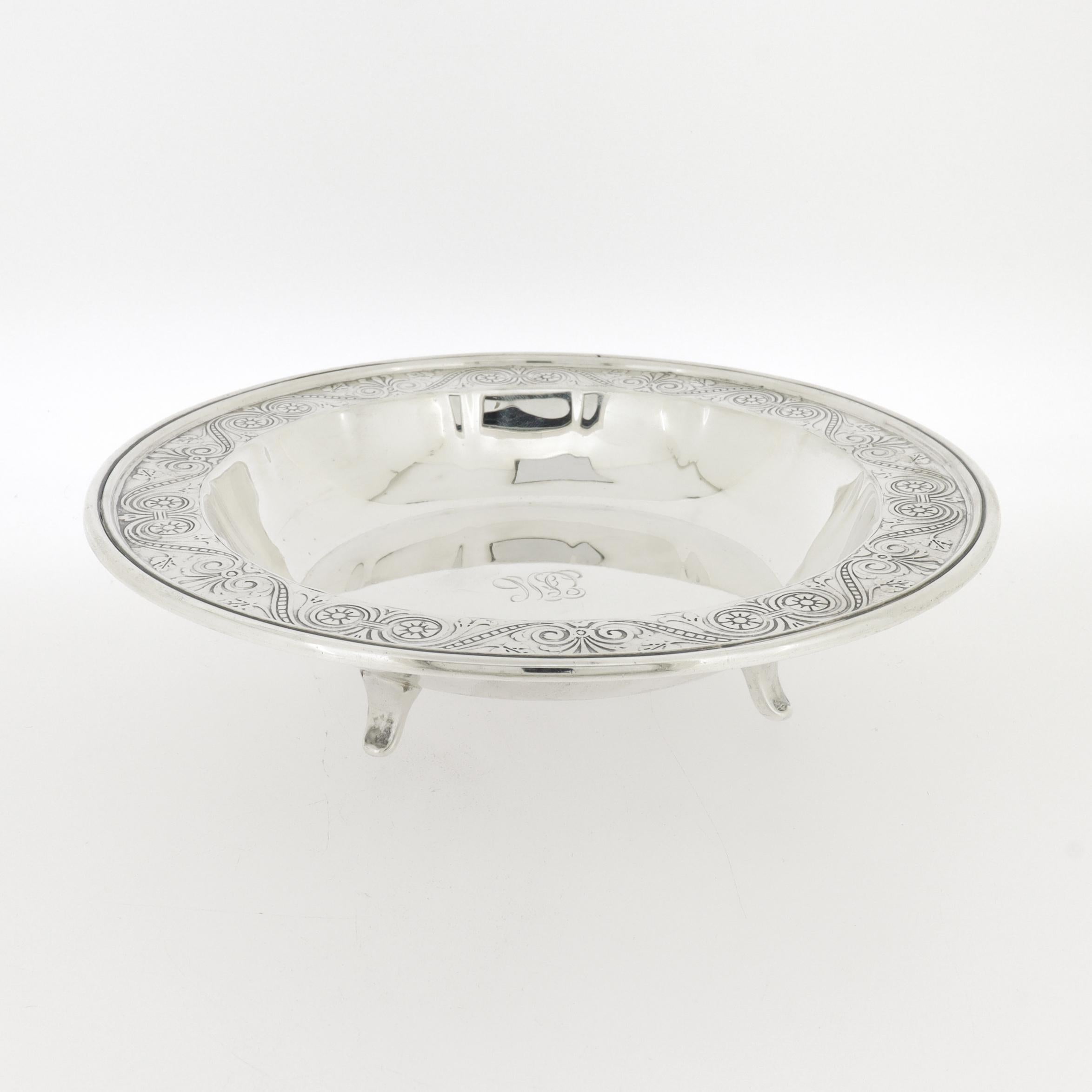 20th Century Vintage Tiffany & Co. Sterling Silver Footed Dish or Bowl For Sale