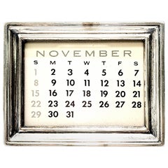 Vintage Tiffany & Co Sterling Silver Frame Perpetual Calendar