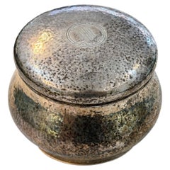 Vintage Tiffany & Co. Sterling Silver Hammered Dresser Box Art Deco