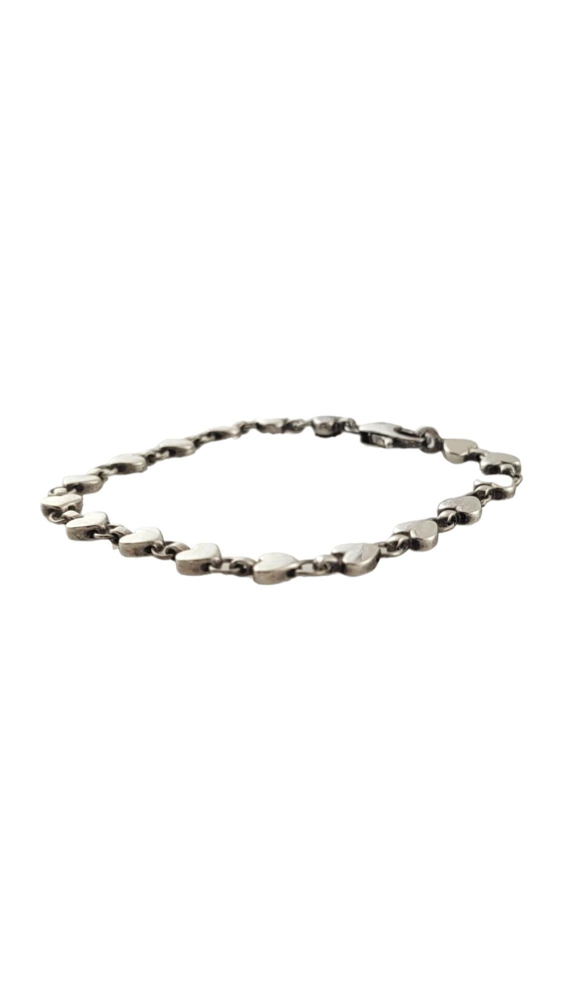 Vintage Tiffany & Co. Sterling Silver Heart Chain Bracelet #17392 In Good Condition In Washington Depot, CT