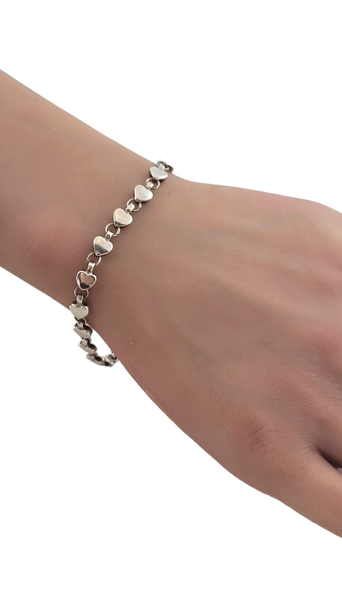 Vintage Tiffany & Co. Sterling Silver Heart Chain Bracelet #17392 3
