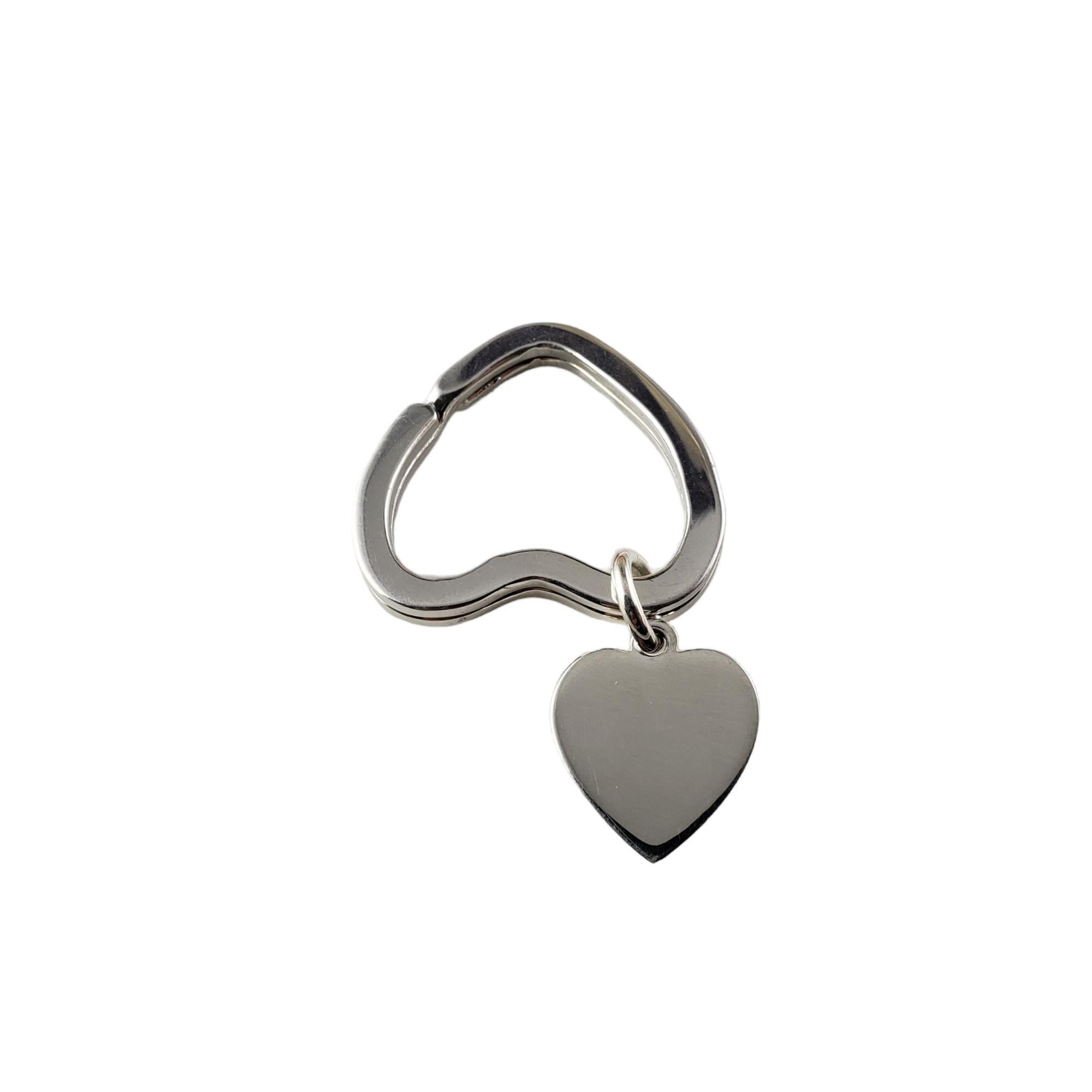 Vintage Tiffany & Co. Sterling Silver Heart Key Ring #15400 In Good Condition In Washington Depot, CT