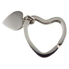 Vintage Tiffany & Co. Sterling Silver Heart Key Ring #15400