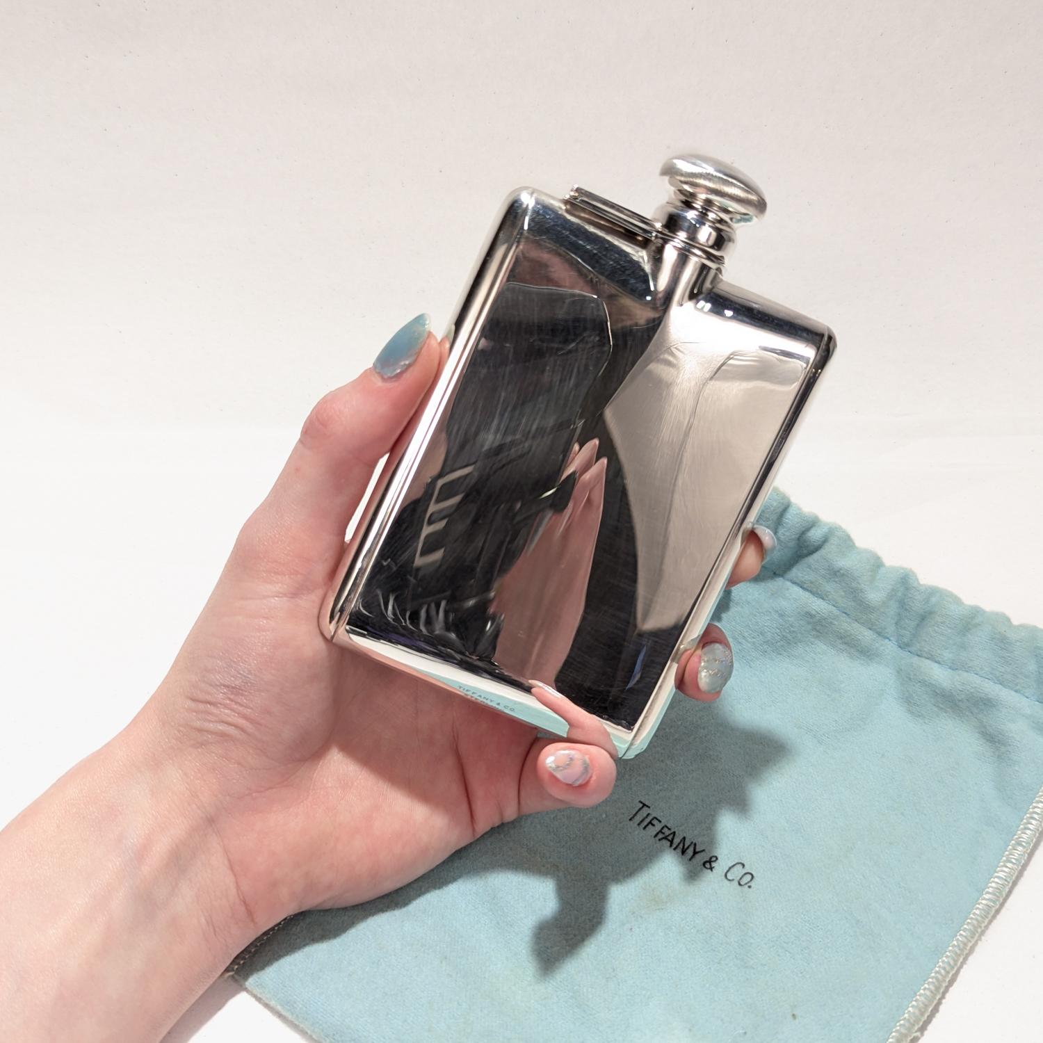 Modern Vintage Tiffany & Co. Sterling Silver Hip Flask