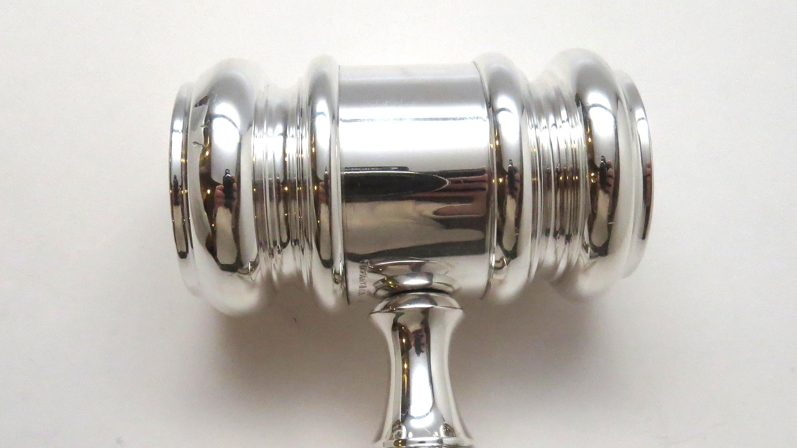 Vintage Tiffany & Co. Sterling Silver Judge's Gavel 4