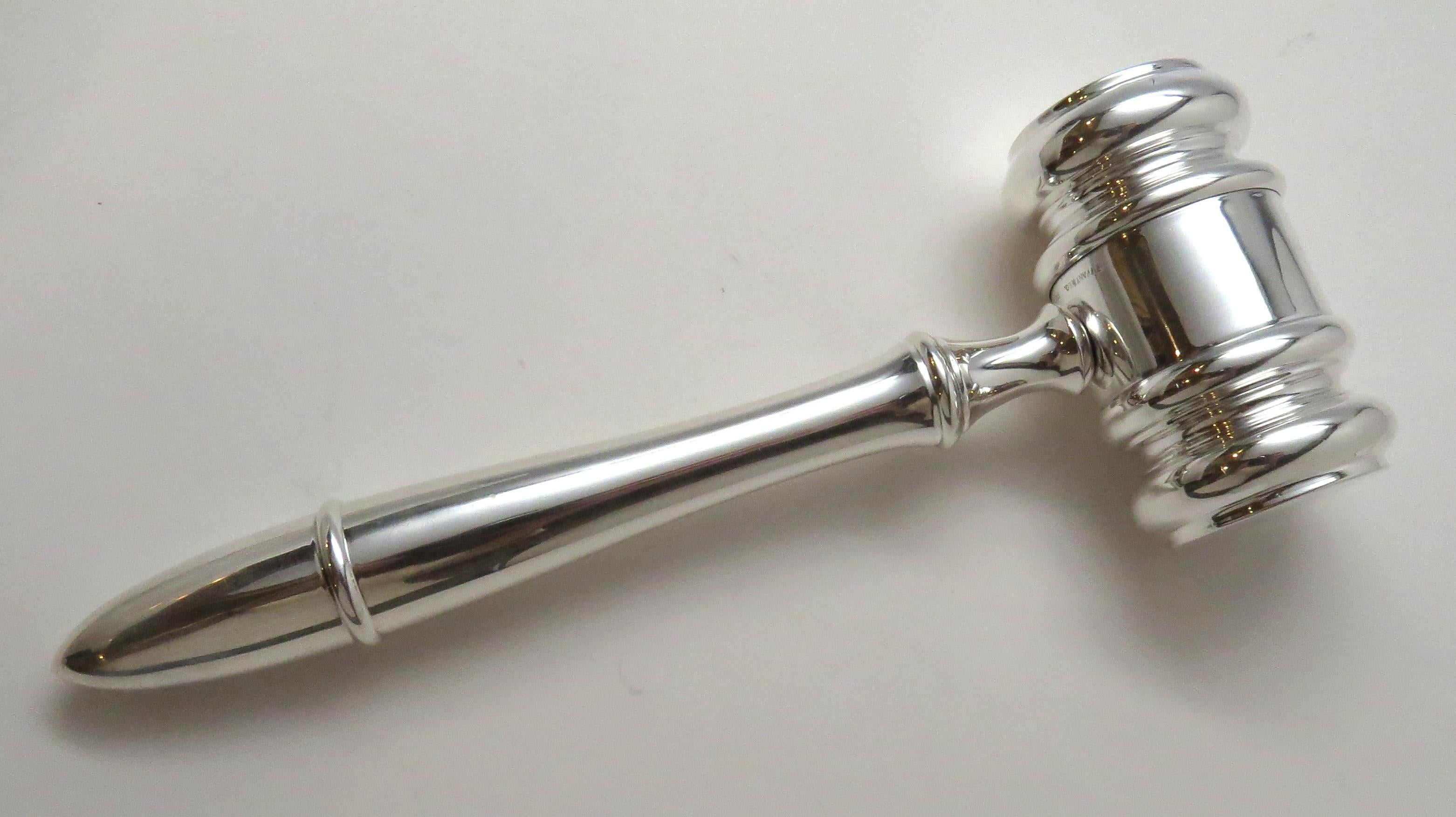 Vintage Tiffany & Co. Sterling Silver Judge's Gavel 2