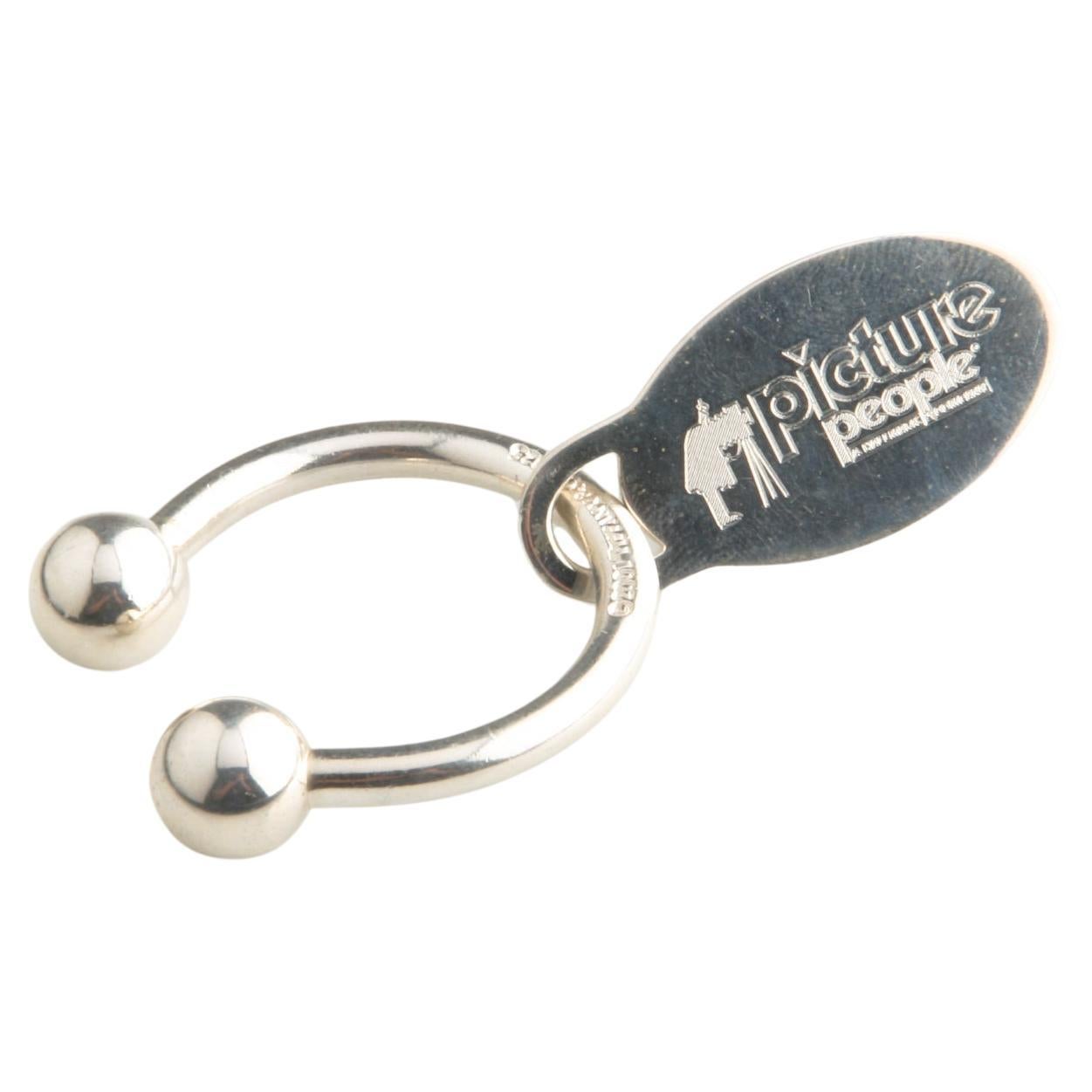 Vintage Tiffany & Co. Sterling Silver Key Ring with "Picture People" Tag