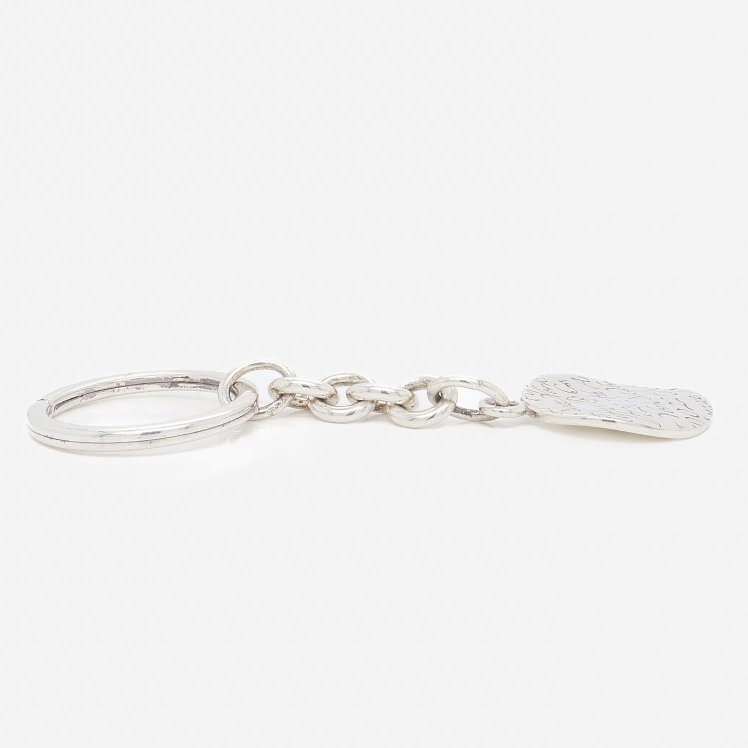Vintage Tiffany & Co. Portachiavi in argento sterling con Charm curvo in vendita 3