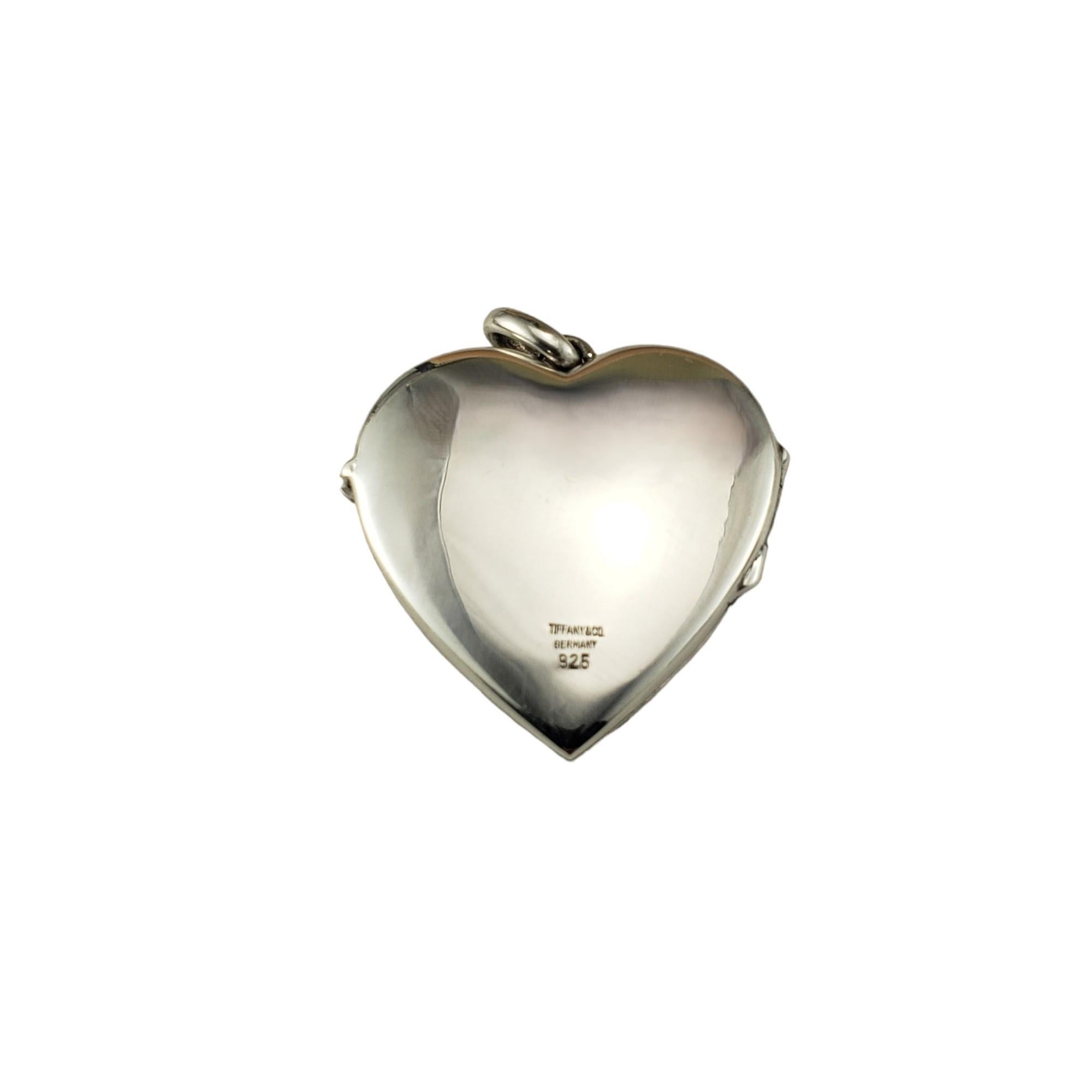 Women's Vintage Tiffany & Co. Sterling Silver Large Heart Locket Pendant #17067