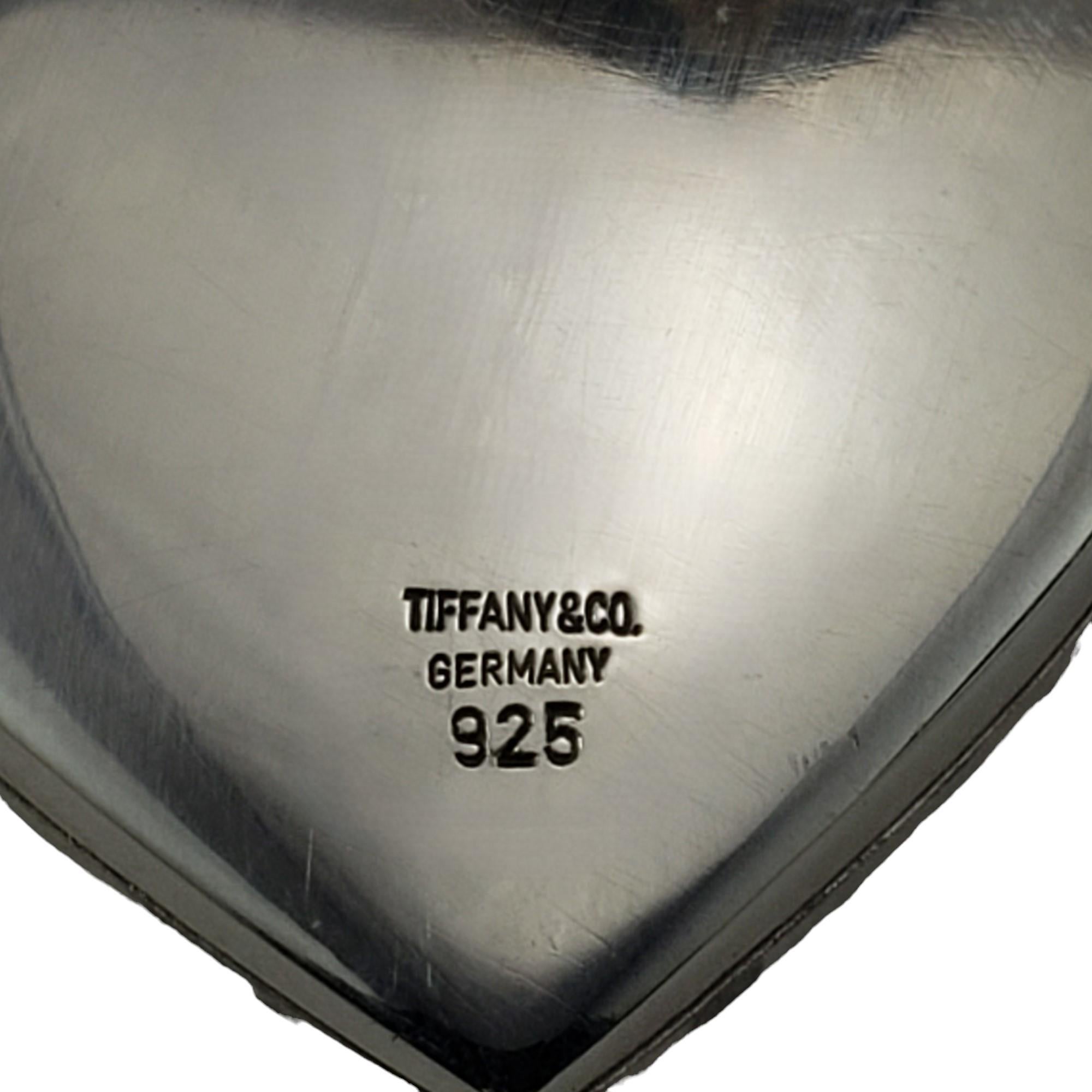 Vintage Tiffany & Co. Sterling Silver Large Heart Locket Pendant #17067 2