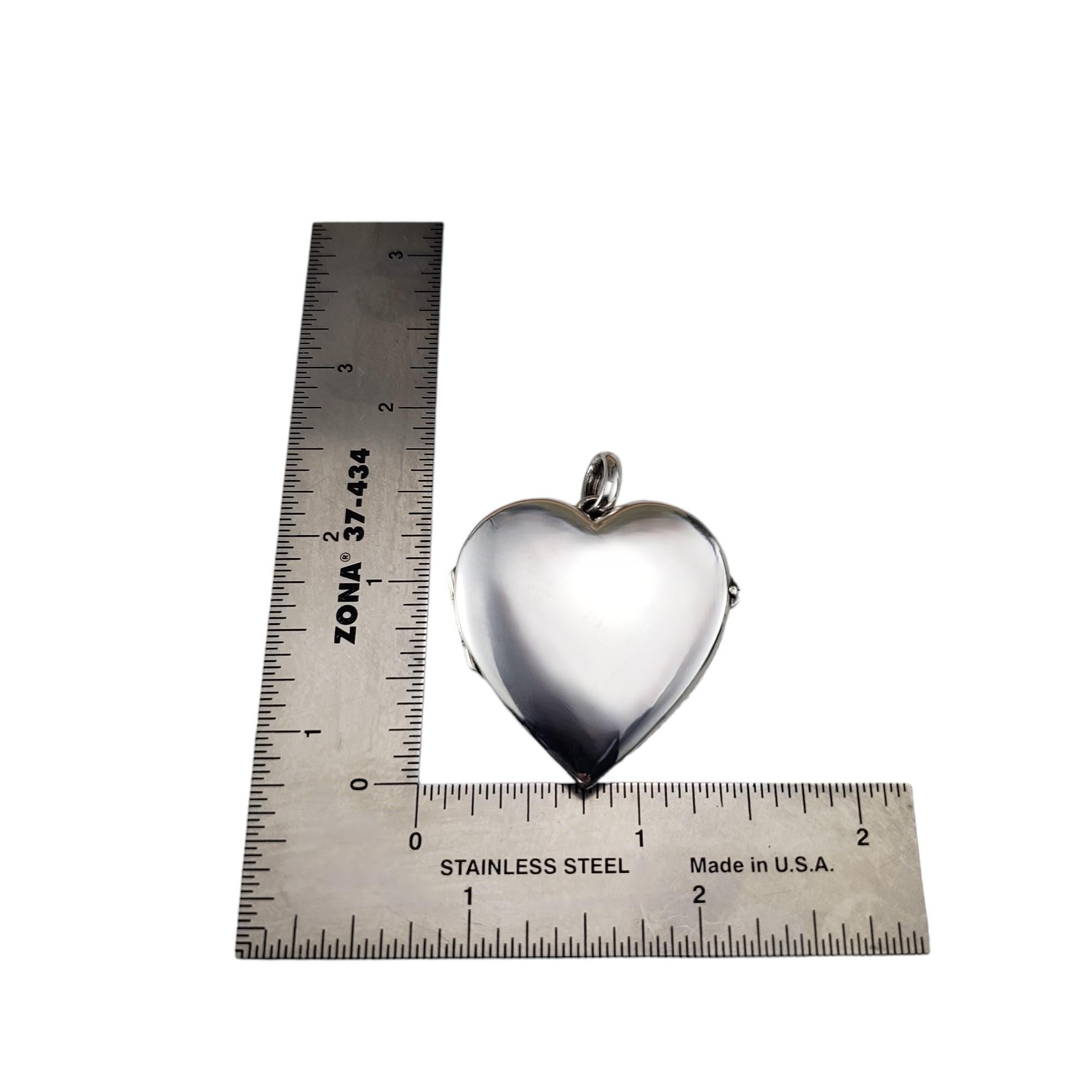 Vintage Tiffany & Co. Sterling Silver Large Heart Locket Pendant #17067 3