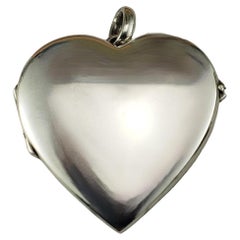 Weinlese Tiffany & Co. Sterlingsilber Großes Herz-Medaillon-Anhänger #17067