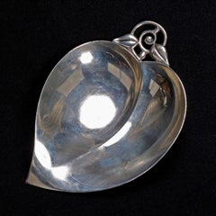 Vintage Tiffany & Co. Sterling Silver Leaf Form Footed Nut Dish, circa 1890