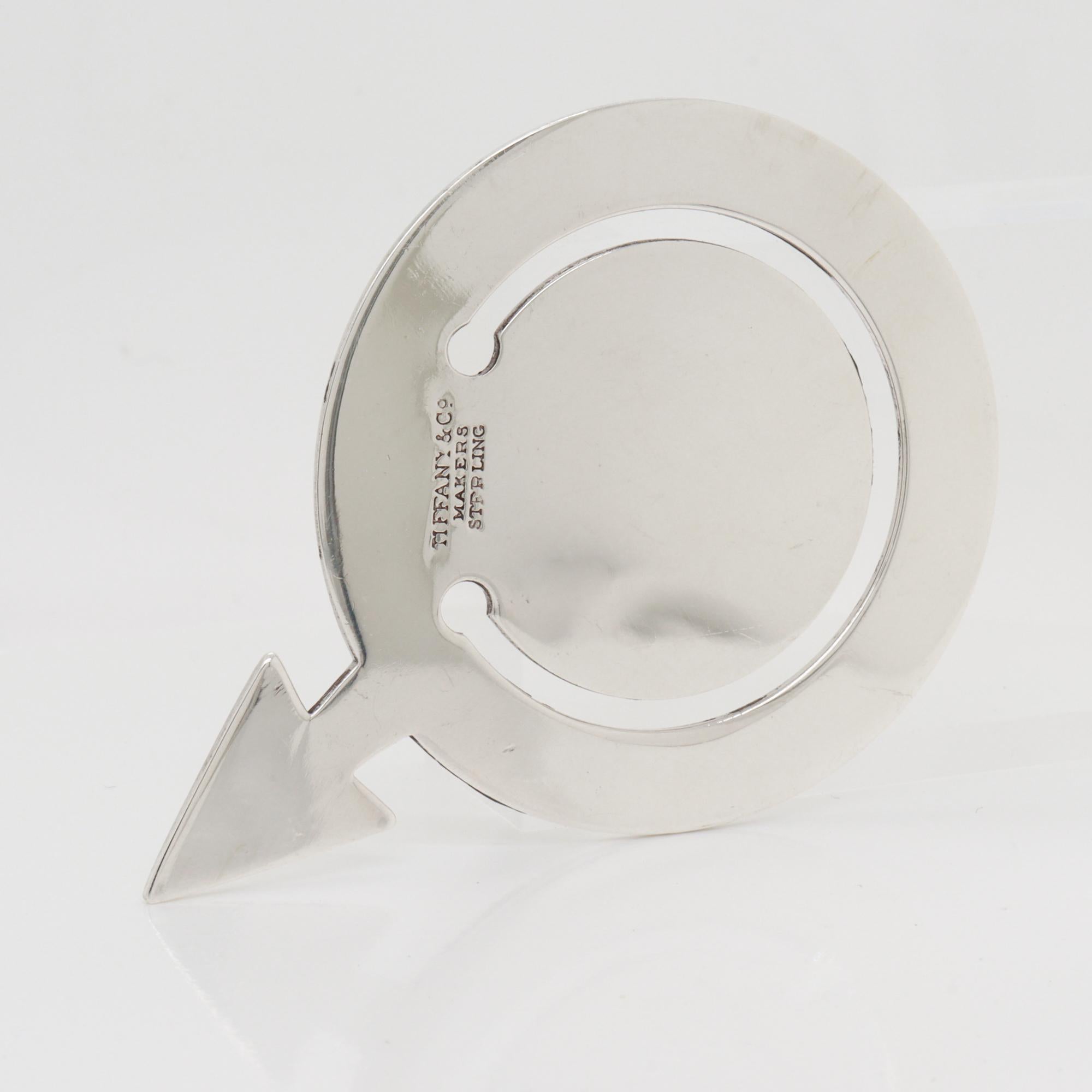 Argento 925 Tiffany & Co. d'epoca. Segnalibro 'Maschio' o 'Simbolo di Marli' in argento sterling in vendita