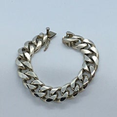 Vintage Tiffany & Co Sterling Marked Silver Cuban Curb Link Bracelet