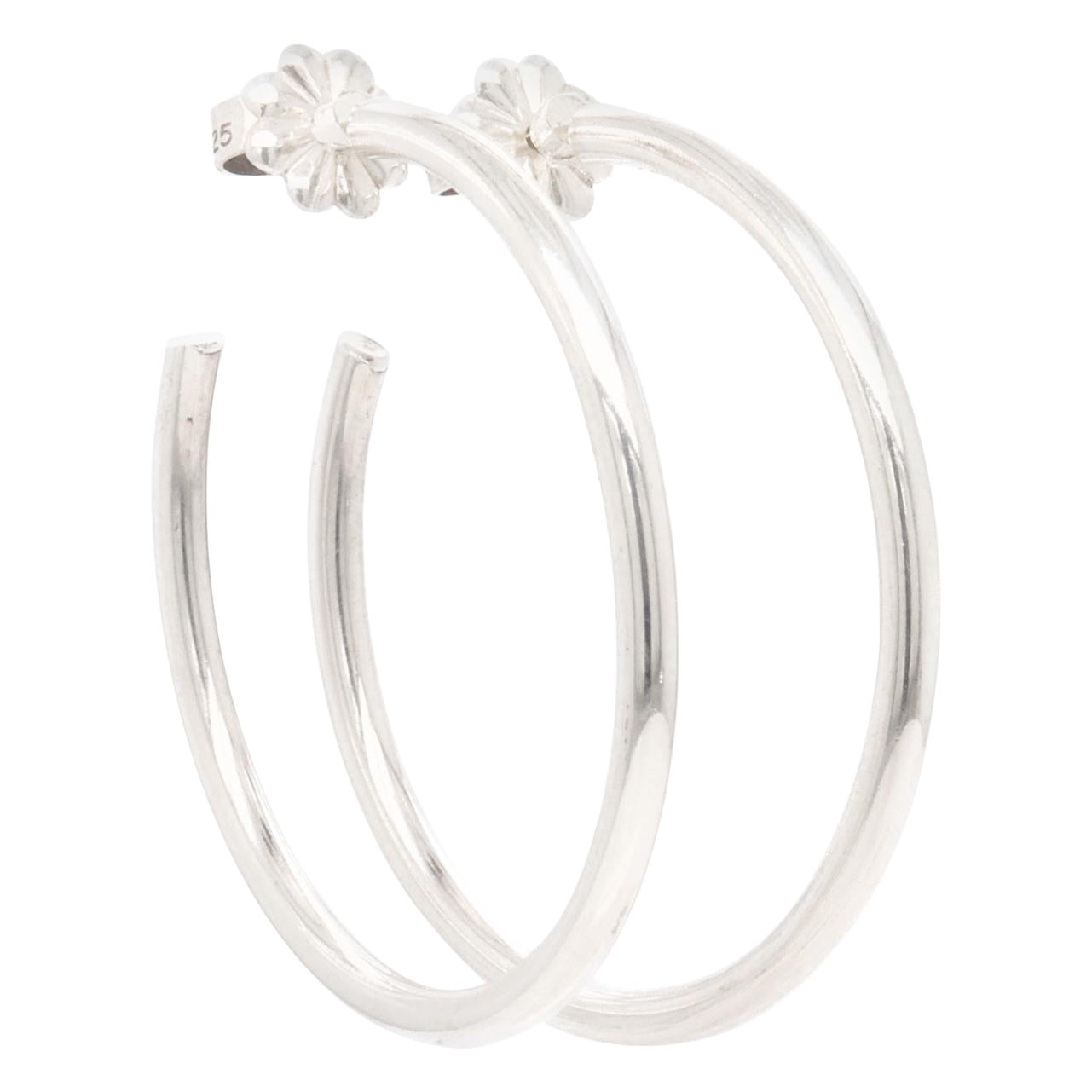 Vintage Tiffany & Co. Sterling Silver Medium Hoop Earrings