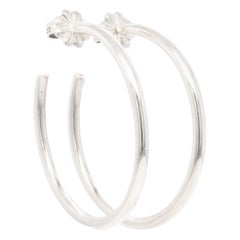 Vintage Tiffany & Co. Sterling Silver Medium Hoop Earrings