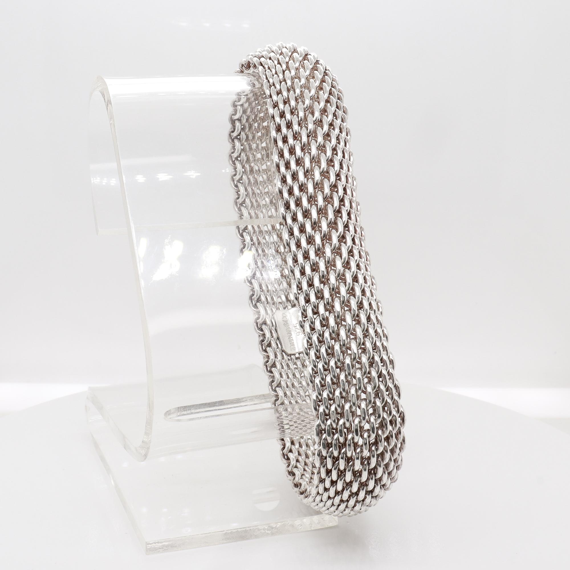 Tiffany & Co. d'epoca. Bracciale a maglie medie Somerset in argento sterling in vendita 8