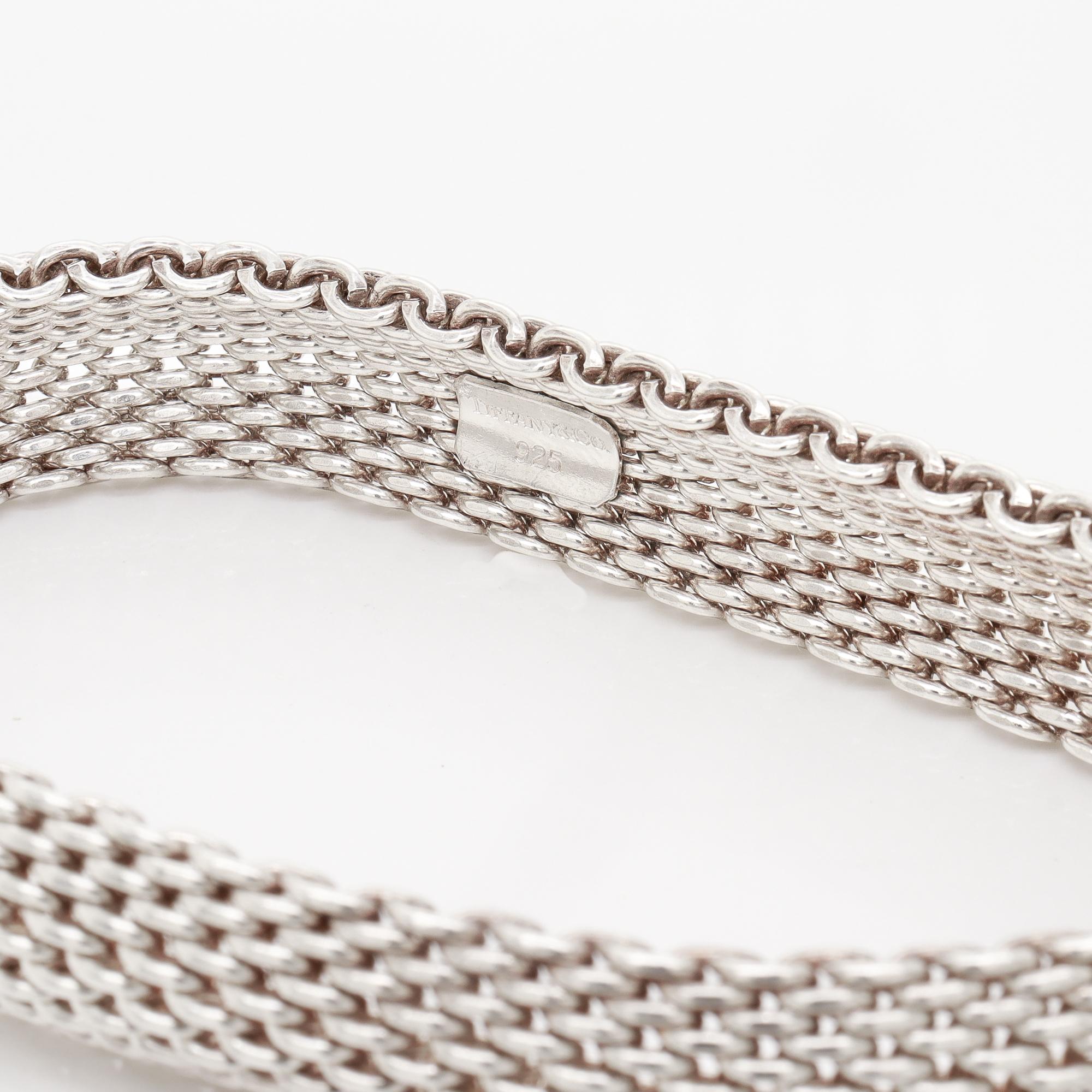 Tiffany & Co. d'epoca. Bracciale a maglie medie Somerset in argento sterling in vendita 10