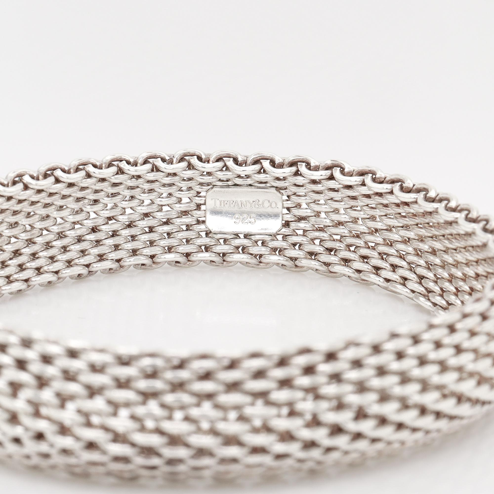Tiffany & Co. d'epoca. Bracciale a maglie medie Somerset in argento sterling in vendita 1