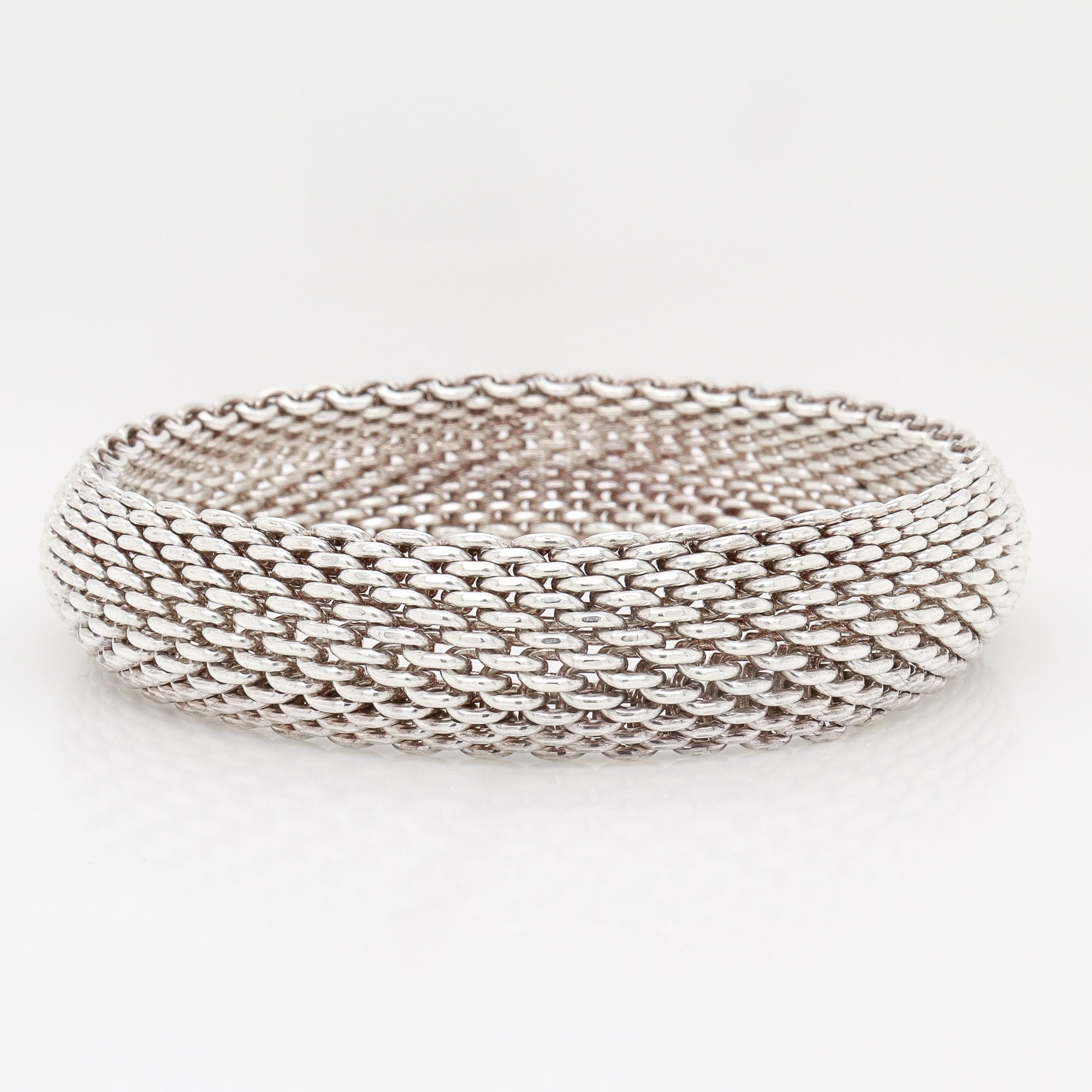 Tiffany & Co. d'epoca. Bracciale a maglie medie Somerset in argento sterling in vendita 4