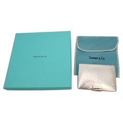 Vintage Tiffany & Co Sterling Silver Mirror Powder Compact w/Box Pouch #18120
