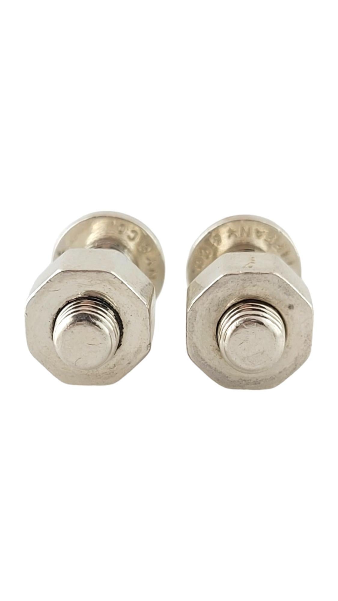 Men's Vintage Tiffany & Co. Sterling Silver Nut & Bolt Cufflinks #17415
