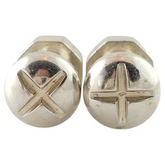 Vintage Tiffany & Co. Sterling Silver Nut & Bolt Cufflinks #17415