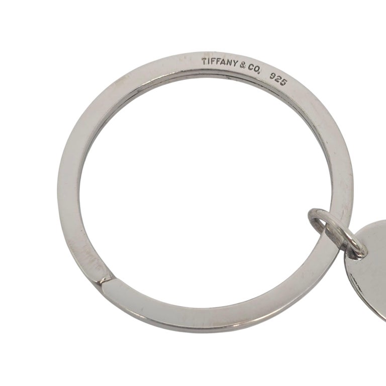 Portachiavi Ovale In Argento Sterling 925, 10 Cm, Con Moschettone – Ideale Per Incisione, Uomo/Donna - 2