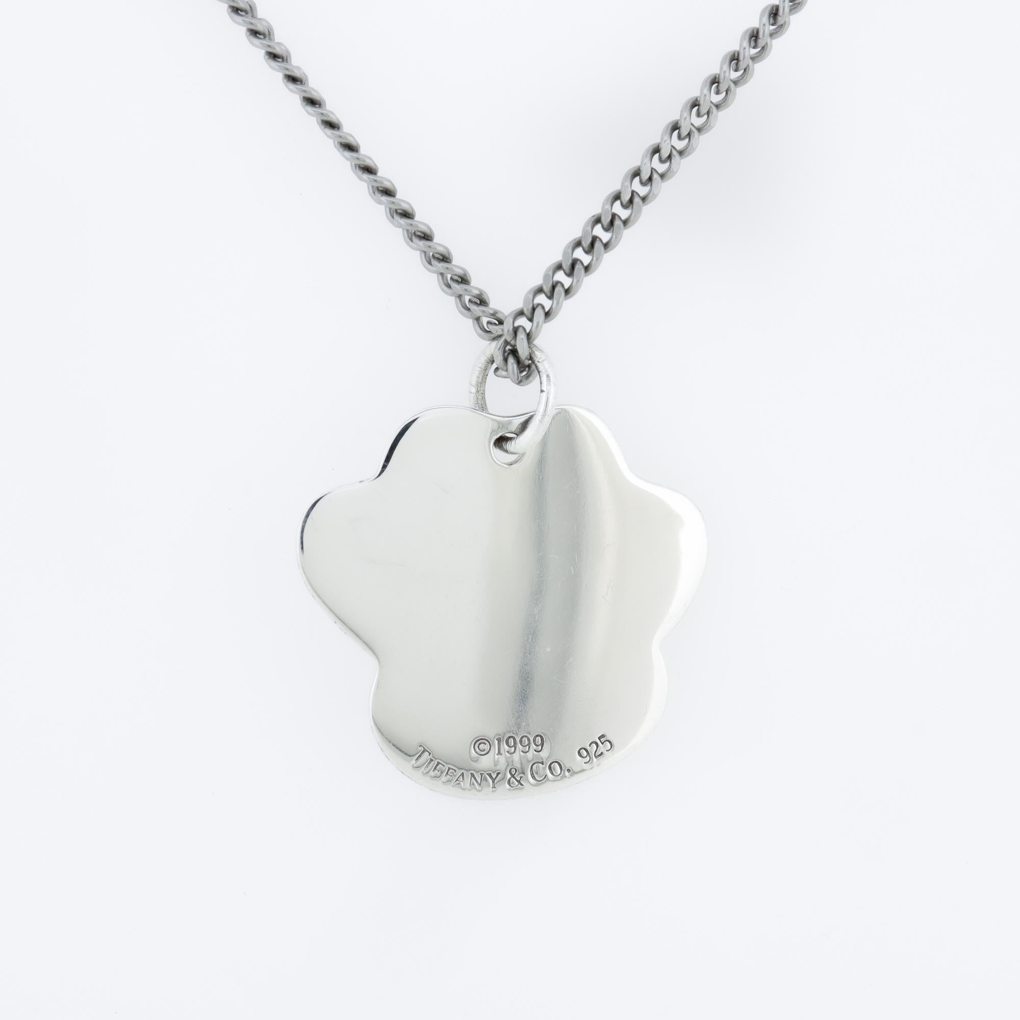 da uomo o donna Tiffany & Co. d'epoca. Ciondolo o charme a forma di zampa in argento sterling in vendita
