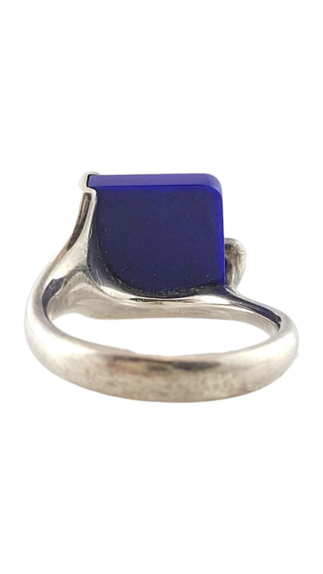 Weinlese Tiffany & Co. Sterlingsilber Peretti Blauer Lapislazuli-Ring Größe 5,75 #17396 im Zustand „Gut“ in Washington Depot, CT