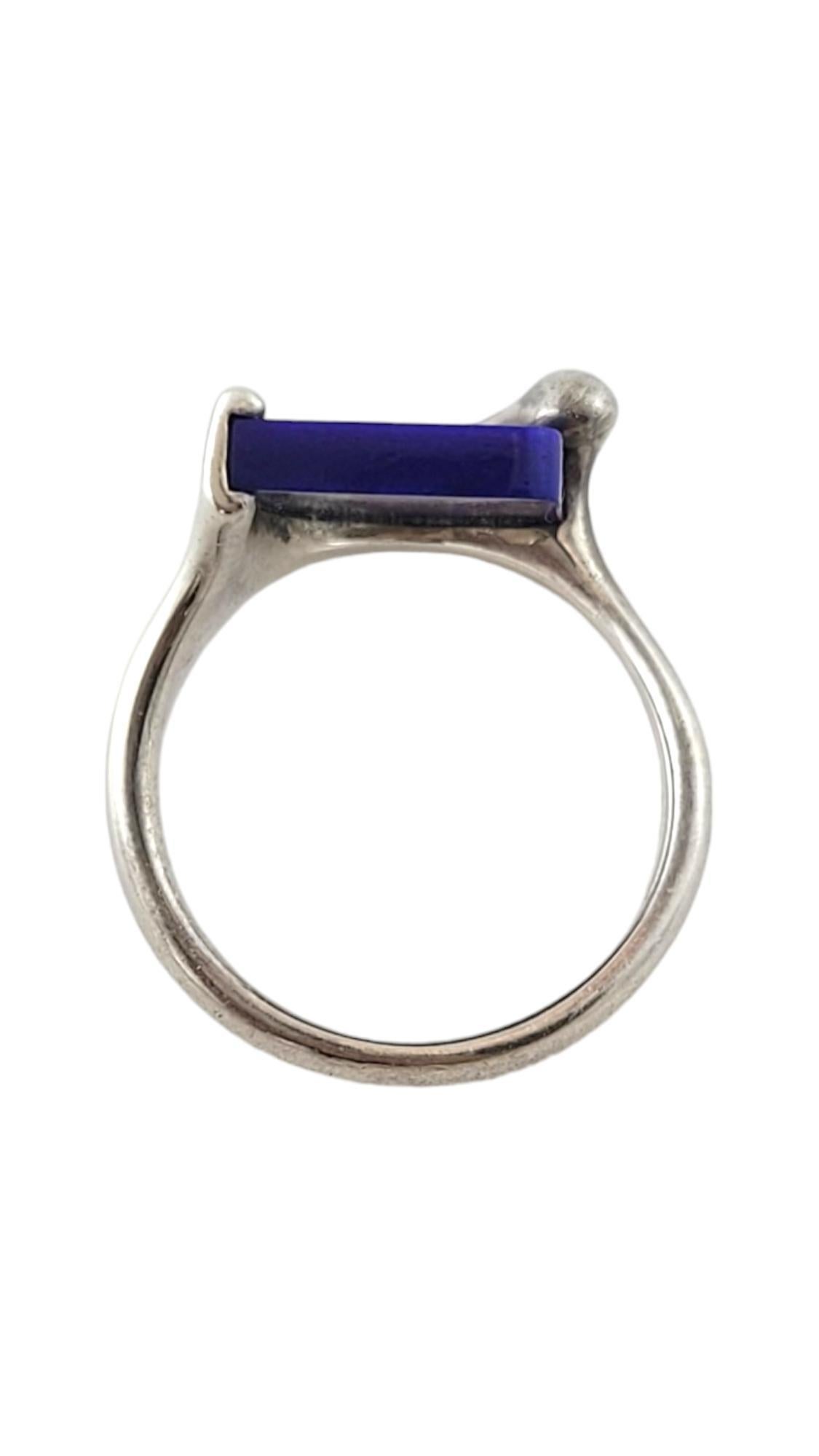 Women's Vintage Tiffany & Co. Sterling Silver Peretti Blue Lapis Ring Size 5.75 #17396
