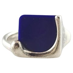 Vintage Tiffany & Co. Sterling Silver Peretti Blue Lapis Ring Size 5.75 #17396