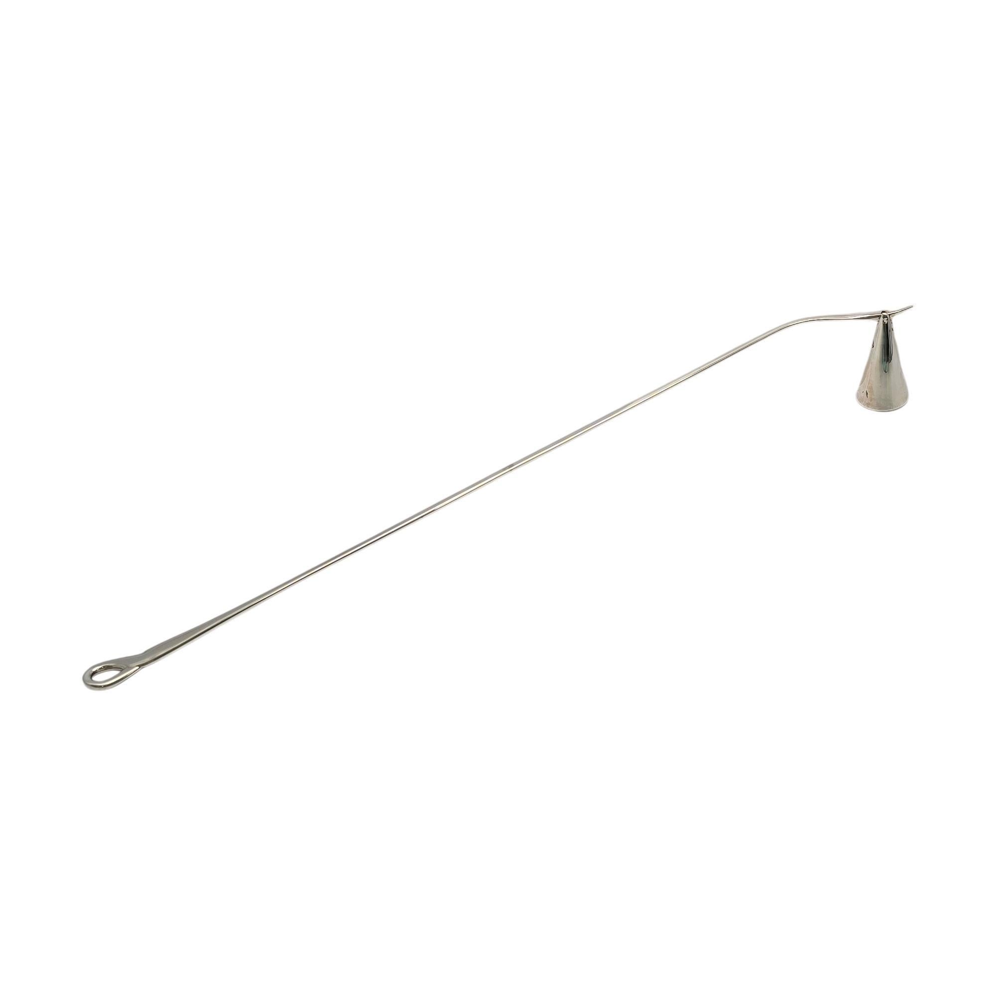 Vintage sterling silver candle snuffer in the Padova pattern by Elsa Peretti for Tiffany & Co with pouch, circa 1984.

No monogram

Vintage candle snuffer in the Padova pattern, a simple and classic design featuring a loop at the top of the handle,