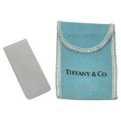 Vintage Tiffany & Co Sterling Silver Polished Money Clip with Pouch #24943