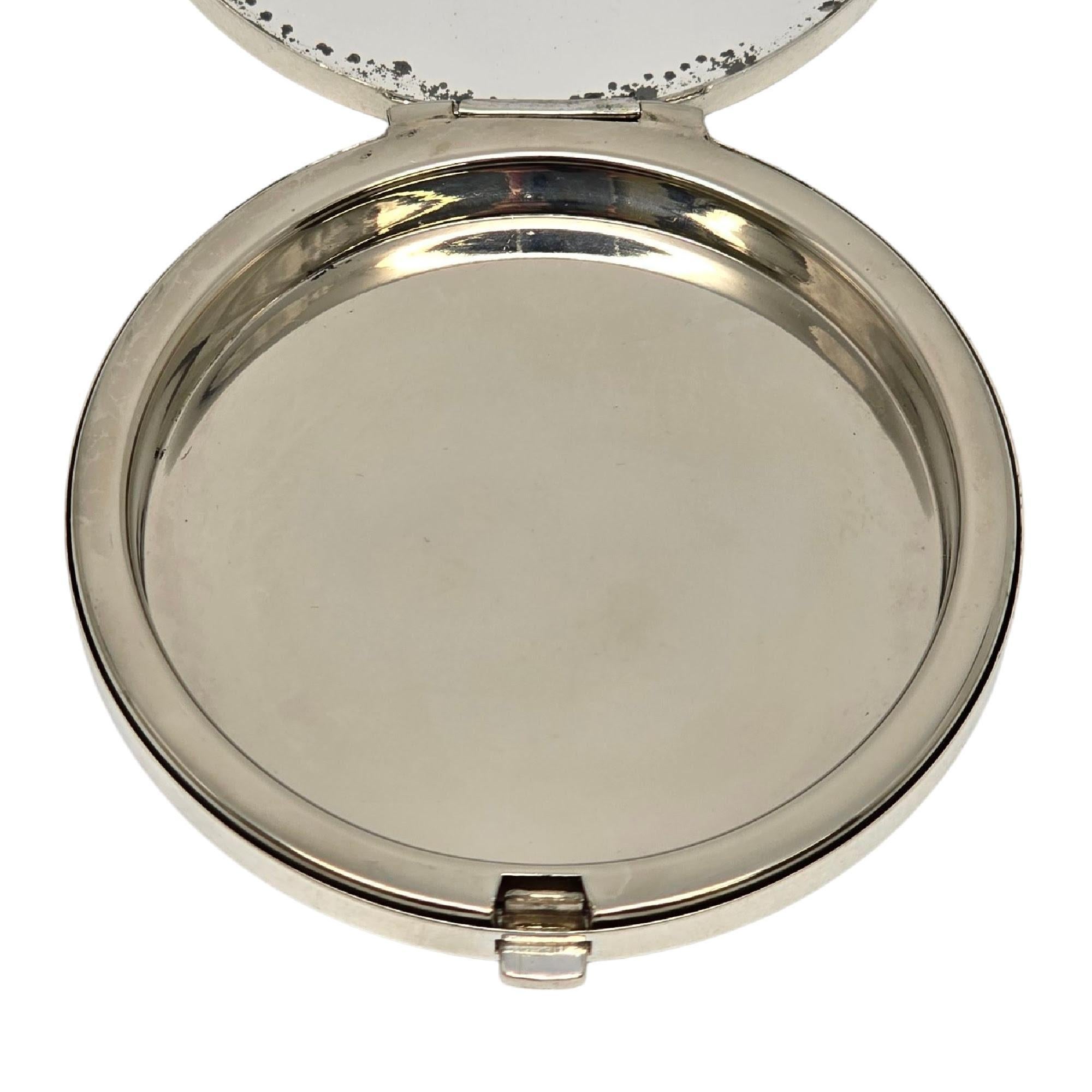 Vintage Tiffany & Co. Specchio rotondo in argento sterling con custodia #20981 in vendita 3
