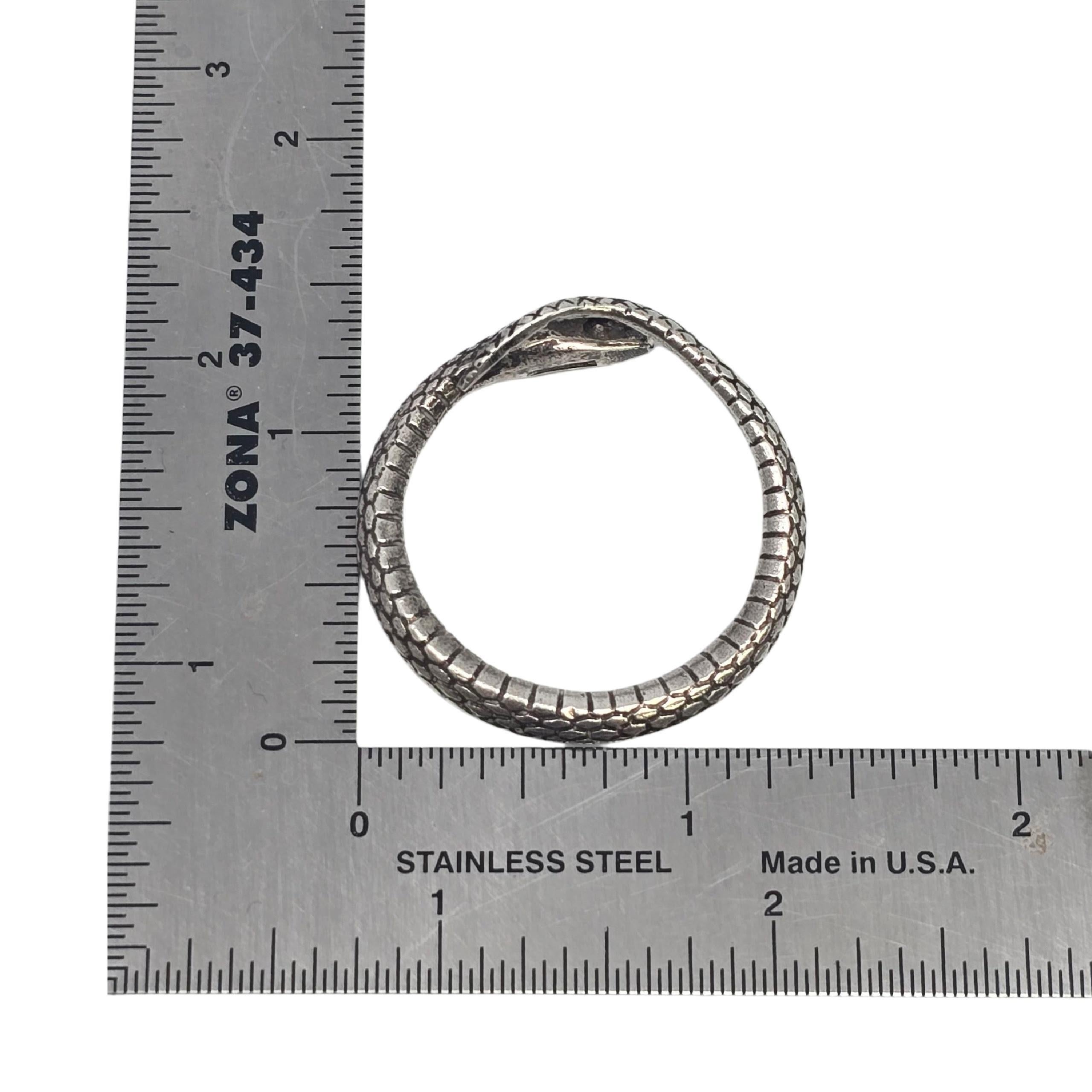 Vintage Tiffany & Co Sterling Silver Snake Key Ring #22480 en vente 6