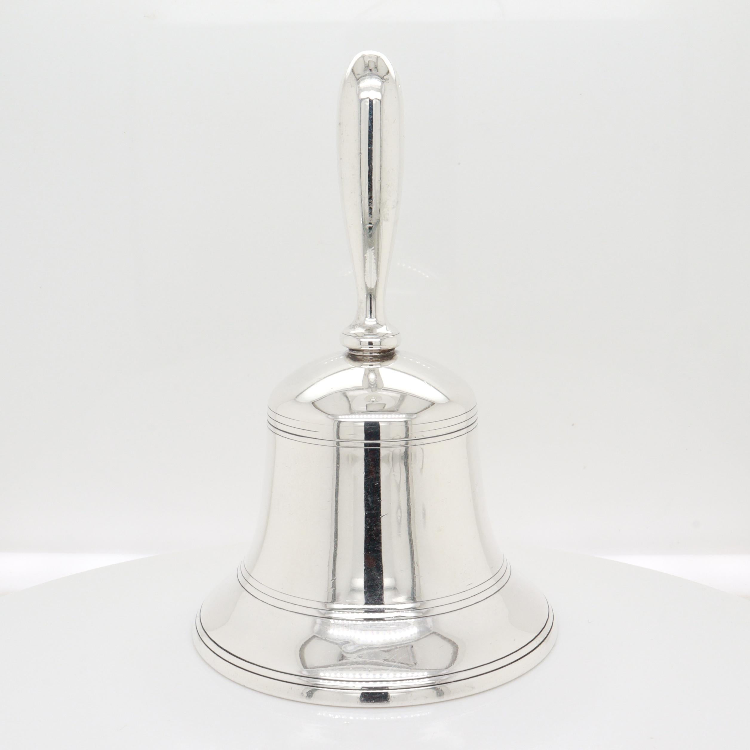Vintage Tiffany & Co. Sterling Silver Table Bell In Good Condition For Sale In Philadelphia, PA