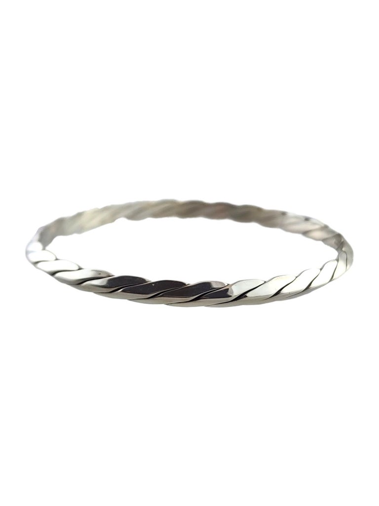 Vintage Tiffany and Co. Sterling Silver Twist Bangle #17469 at 1stDibs