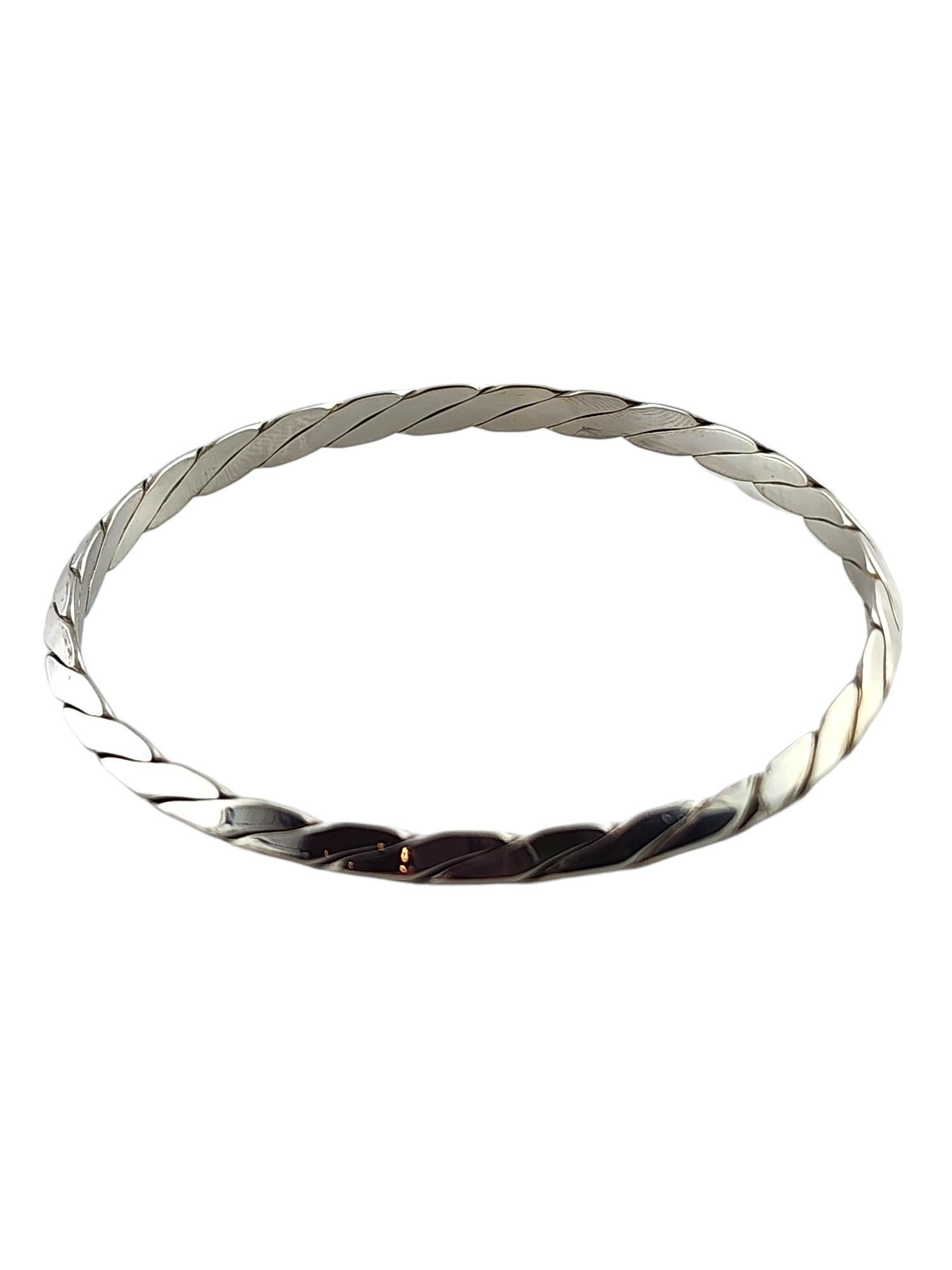 Vintage Tiffany & Co. Sterling Silver Twist Bangle #17469 In Good Condition In Washington Depot, CT