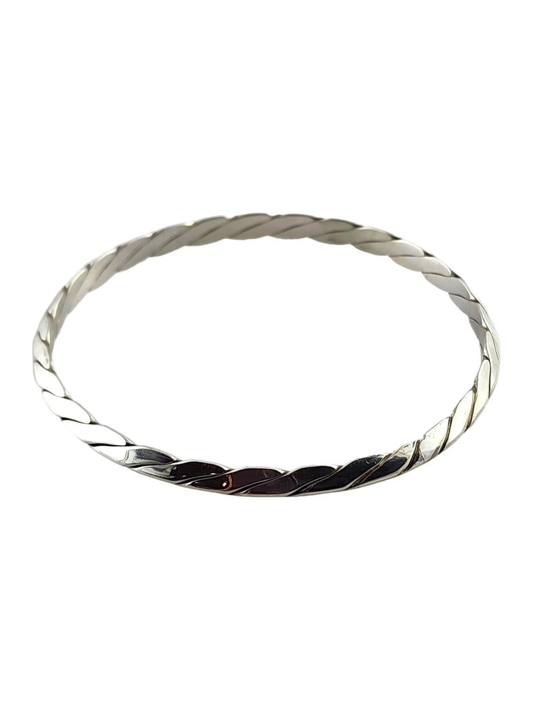 Vintage Tiffany and Co. Sterling Silver Twist Bangle #17469 at 1stDibs