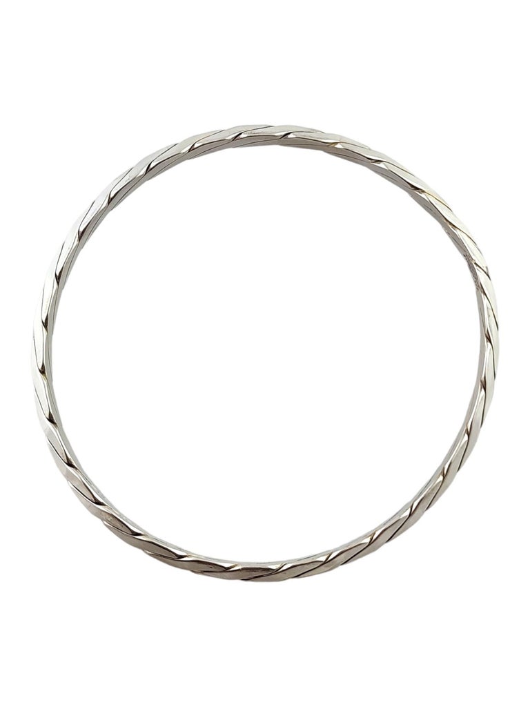 Vintage Tiffany and Co. Sterling Silver Twist Bangle #17469 at 1stDibs