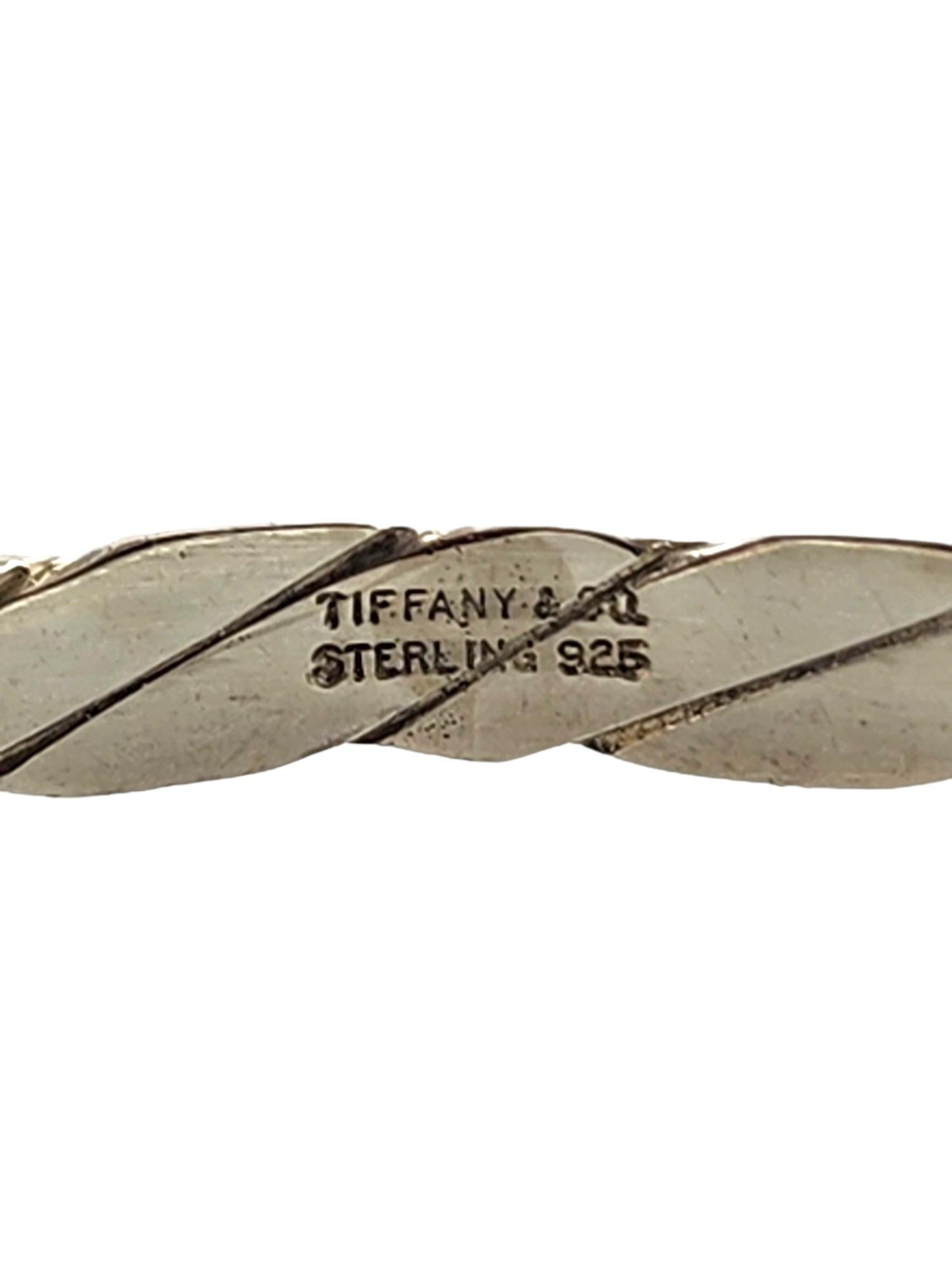 Vintage Tiffany & Co. Sterling Silver Twist Bangle #17469 2