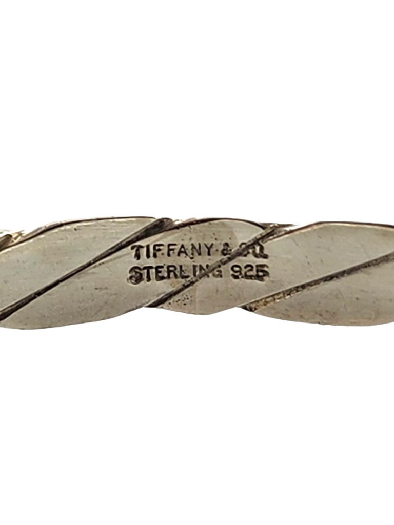 Vintage Tiffany and Co. Sterling Silver Twist Bangle #17469 at 1stDibs