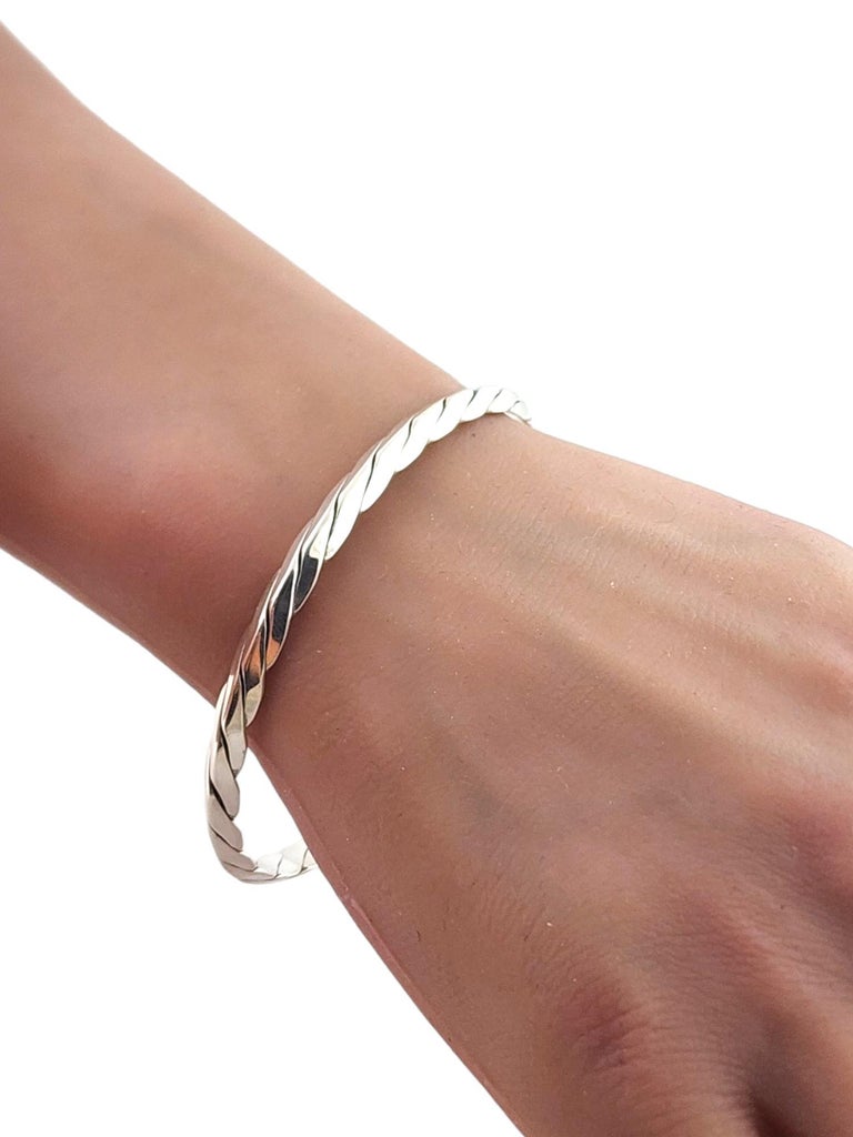 Vintage Tiffany and Co. Sterling Silver Twist Bangle #17469 at 1stDibs