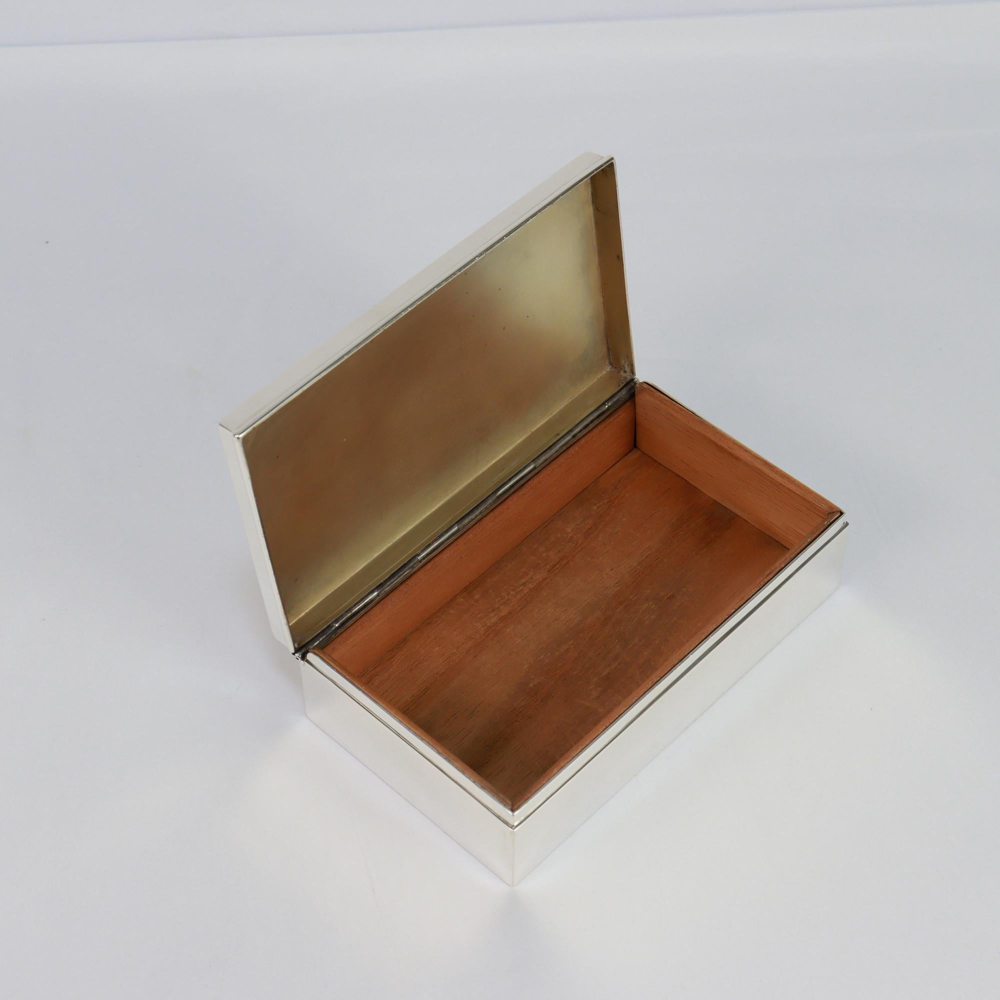 Tiffany & Co. d'epoca. Scatola in argento 925 e foderata in Wood 7