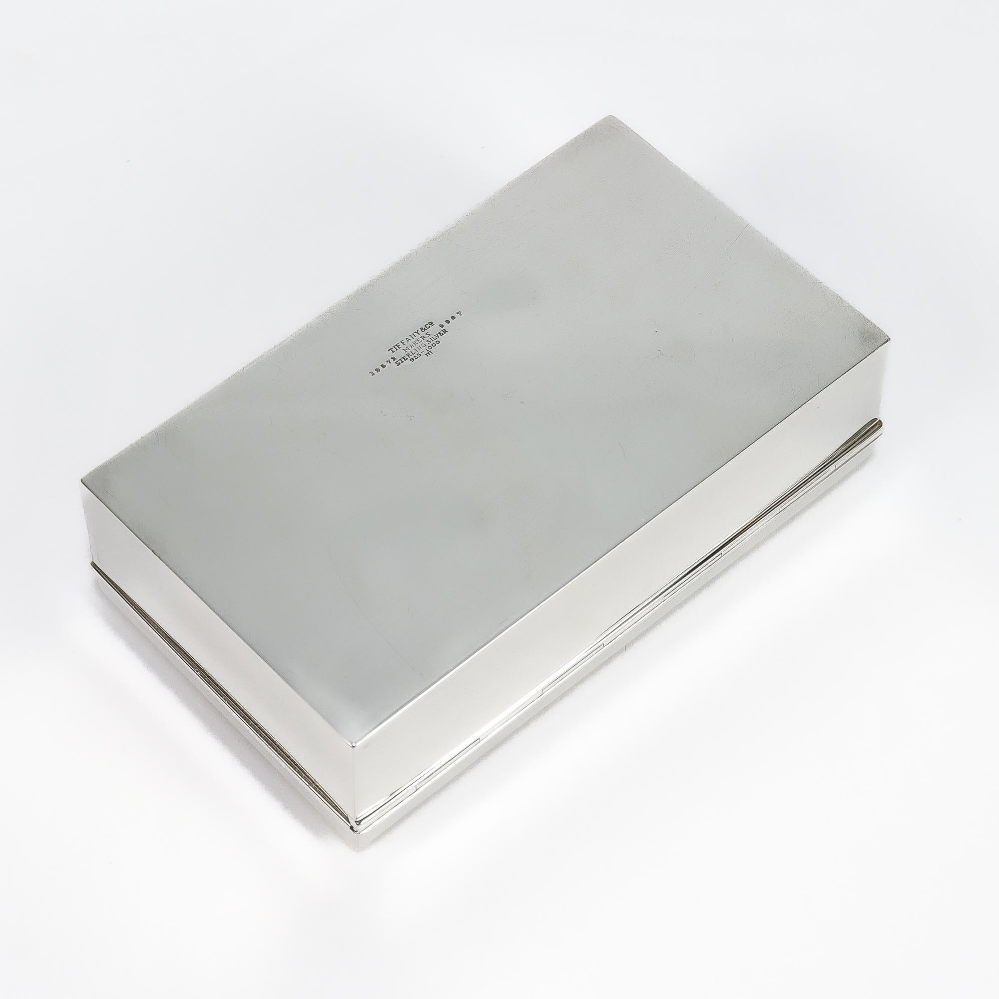 Tiffany & Co. d'epoca. Scatola in argento 925 e foderata in Wood 8