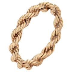 Vintage Tiffany & Co Succo Rope Twist Band 14k Gelbgold Ring signiert